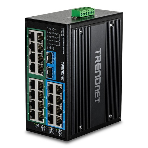 Trendnet  commutateur réseau Non-géré Gigabit Ethernet (10/100/1000) Connexion Ethernet, supportant l'alimentation via ce port (PoE) Noir - TI-PG262