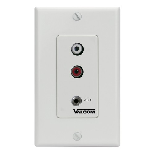 Valcom  prise de courant 2 x RCA + 3,5 mm Blanc - V-9130-W