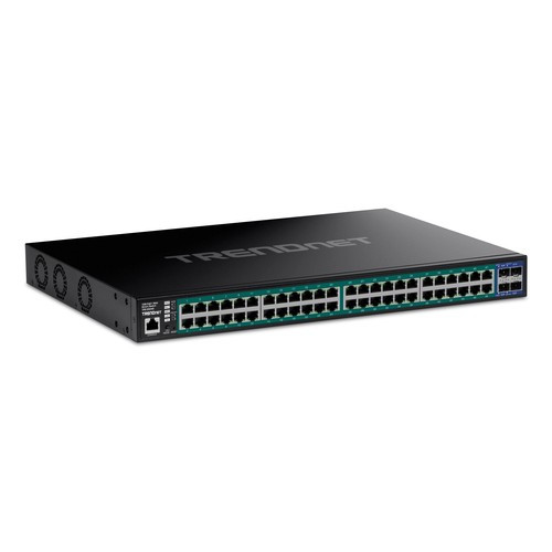 Trendnet  commutateur réseau Géré Gigabit Ethernet (10/100/1000) Connexion Ethernet, supportant l'alimentation via ce port (PoE) Noir - TPE-3524S