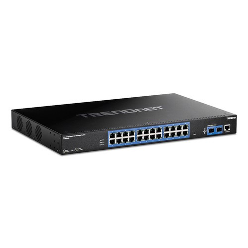 Trendnet  commutateur réseau Géré Gigabit Ethernet (10/100/1000) 1U Noir - TI-RG262I