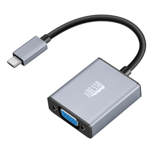Adesso  câble vidéo et adaptateur 0,15 m USB Type-C VGA (D-Sub) Aluminium - AUH-5040