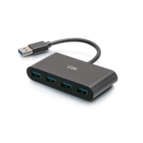 C2G Concentrateur USB-A 3.0 à 4 ports - USB SuperSpeed 5 Gb/s - C2G54461