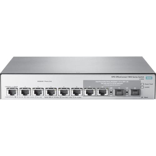 HPE OfficeConnect 1850 6XGT & 2XGT/SPF+ Géré L2 Gigabit Ethernet (10/100/1000) 1U Gris - JL169A#B2B