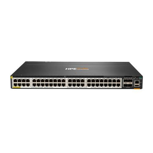 HPE Aruba Networking CX 6300M 48-port Smart Rate 1/2.5/5GbE Class 6 PoE and 4-port SFP56 Switch - JL659A