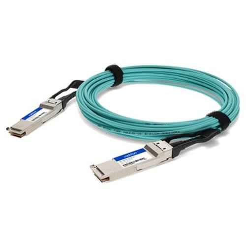 AddOn Networks  câble InfiniBand et à fibres optiques 5 m QSFP56 Vert, Argent - QSFP-200GB-AOC5M-AO