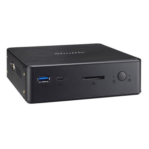 Shuttle Nano PC  , Intel Celeron 4205U, 1x HDMI, 1x DP, 1x 2.5", 1x M.2, 1x LAN, 1x COM, WiFi, fonctionnement permanent 24/7, attaches VESA - NC10U