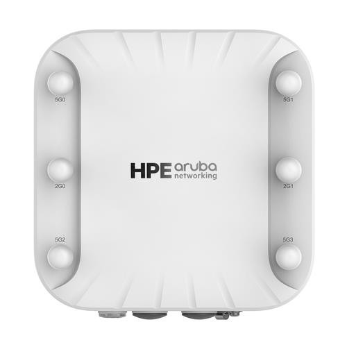 HPE Aruba Networking AP-518 (RW) Dual Radio 4x4/2x2 Wi-Fi 6 6xRPSMA Connectors Hardened AP - R4H02A
