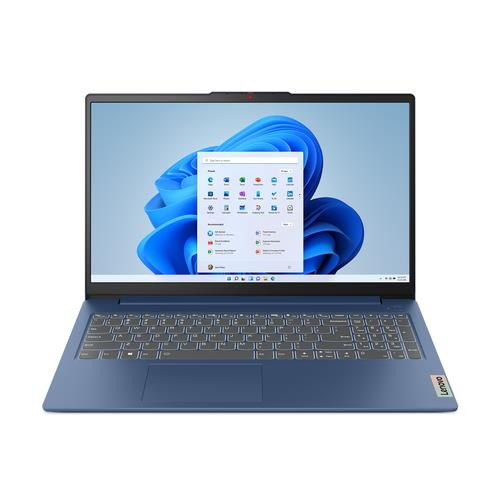 Lenovo IdeaPad Slim 3 15AMN8 AMD Ryzen™ 3 7320U Ordinateur portable 39,6 cm (15.6") Full HD 8 Go LPDDR5-SDRAM 512 Go SSD Wi-Fi 6 (802.11ax) Windows 11 Home Bleu - 82XQ00G1CC