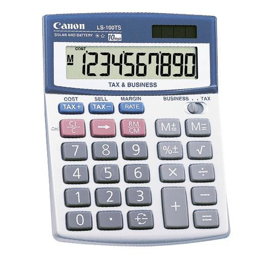 Canon LS-100TS calculatrice Bureau Calculatrice à écran Bleu, Gris - 5936A003