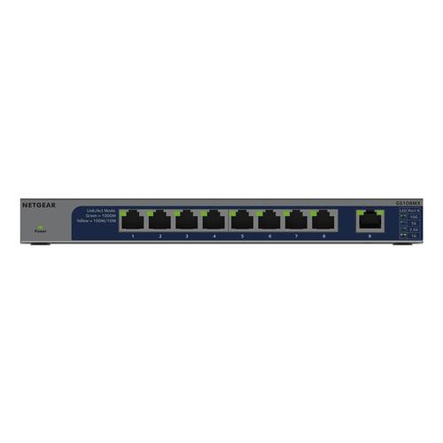 NETGEAR GS108MX-100EUS Non-géré L2 Gigabit Ethernet (10/100/1000) Montage sur le bureau ou sur le mur - GS108MX-100NAS