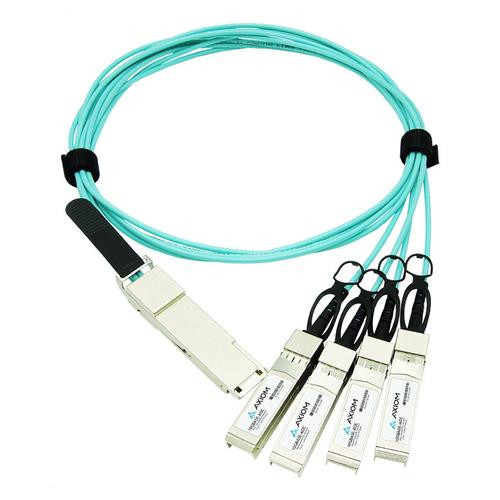 Axiom  câble InfiniBand et à fibres optiques QSFP28 4x SFP28 Couleur aqua - AOC-QSFP-4SFP28-25G-15M-AX