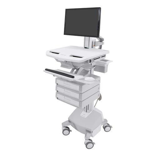 Ergotron  chariot et support multimédia Blanc Ecran plat Panier multimédia - SV44-2332-1