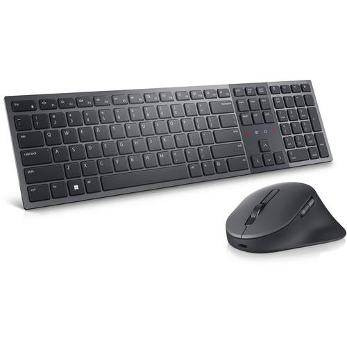 DELL KM900 clavier Souris incluse Bureau RF sans fil + Bluetooth Canadien Graphite - KM900-GR-FRC