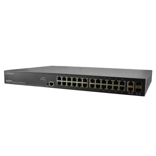 Lantronix  commutateur réseau Non-géré L2 Gigabit Ethernet (10/100/1000) Connexion Ethernet, supportant l'alimentation via ce port (PoE) - SM24TBT2DPB-2XPS-NA