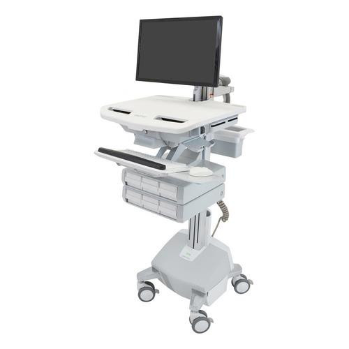 Ergotron SV44-2262-1 – Chariot et support multimédia Blanc, Gris Ecran plat Panier multimédia