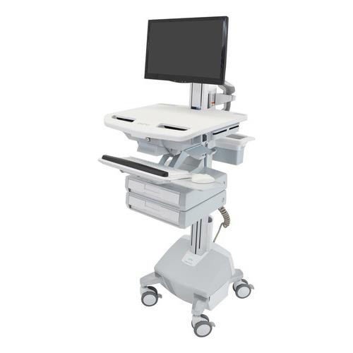 Ergotron SV44-2322-1 – Chariot et support multimédia Blanc, Gris Ecran plat Panier multimédia