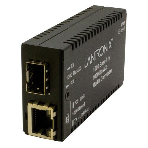 Lantronix M/GE-T-SFP-01 convertisseur de support réseau Noir - M/GE-T-SFP-01-NA
