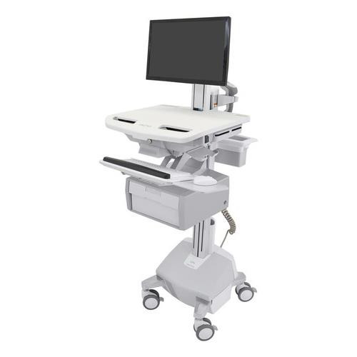 Ergotron SV44-23B2-1 – Chariot et support multimédia Blanc, Gris Ecran plat Panier multimédia