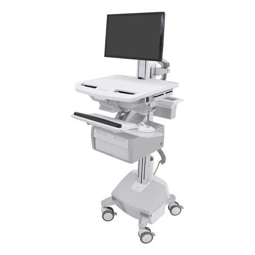 Ergotron SV44-23C2-1 – Chariot et support multimédia Blanc, Gris Ecran plat Panier multimédia