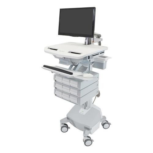 Ergotron SV44-2292-1 – Chariot et support multimédia Blanc, Gris Ecran plat Panier multimédia