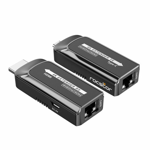 Rocstor  extension audio/video Émetteur et récepteur AV Noir - Y10G007-B1