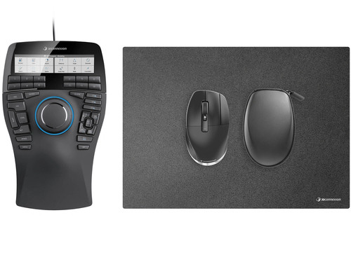 3Dconnexion SpaceMouse Enterprise Kit 2 souris Bureau Ambidextre RF Wireless + USB Type-A 6DoF - 3DX-700135