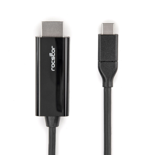 Rocstor  câble vidéo et adaptateur 1,8 m USB Type-C HDMI Noir - Y10C293-B1