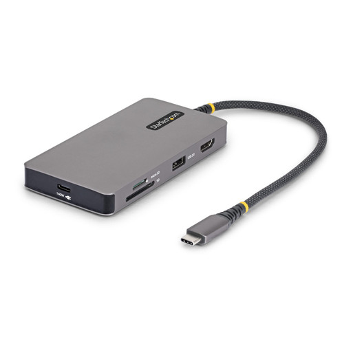 StarTech.com Adaptateur Multiport USB-C avec HDMI 4K 60Hz, 140W Power Delivery, Hub USB 10Gbps, GbE, Slots SD et MicroSD, Mini Dock Plug-and-Play pour PC Dell, HP, Lenovo - 305B-USBC-MULTIPORT