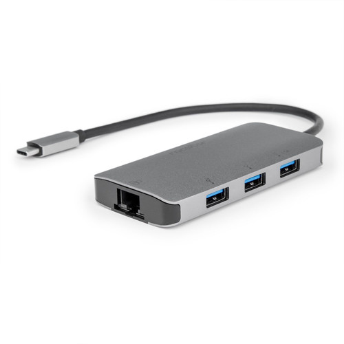 Rocstor  station d'accueil USB 3.2 Gen 1 (3.1 Gen 1) Type-C Noir, Argent - Y10A255-A1