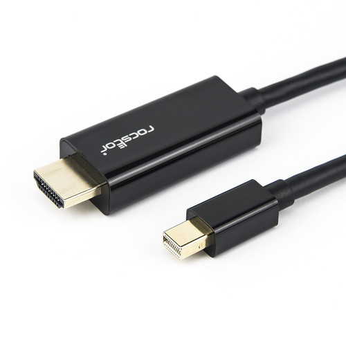 Rocstor  câble vidéo et adaptateur 3 m Mini DisplayPort HDMI Type A (Standard) Noir - Y10C197-B1