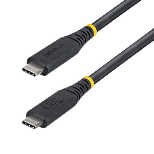 StarTech.com  câble USB USB4 Gen 3x2 0,45 m USB C 40 Gbit/s 240 W Noir - CC18IN40GUSB4TP