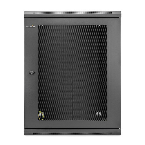 Rocstor  étagère 15U Rack monté sur le mur Noir - Y10E092-B1