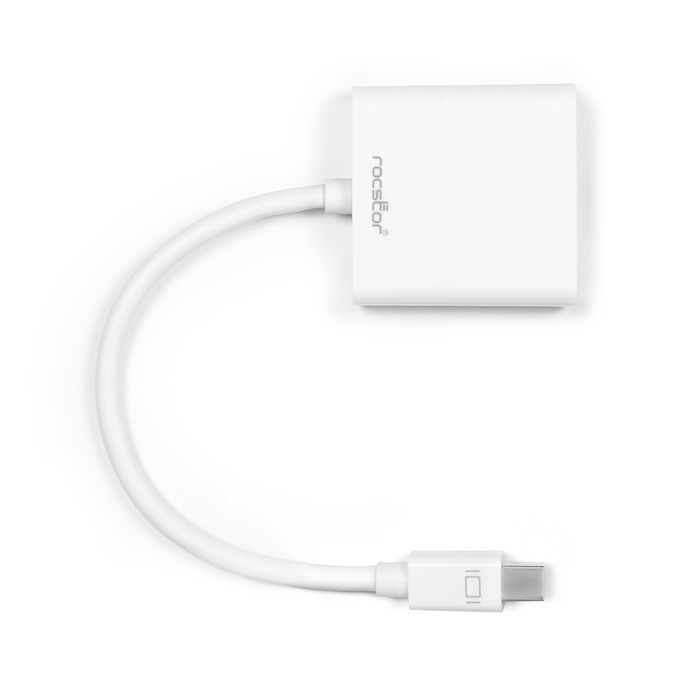 Rocstor 0.15m, Mini DisplayPort/DVI 0,15 m DVI-I Blanc - Y10A103-W1
