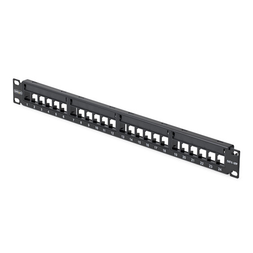 StarTech.com Panneau Patch Keystone Vierge 24 Ports 1U, Panneau de Brassage Cat6 Monté en Rack pour Prises Réseau Ethernet RJ45 UTP - C6PANELUTP241U