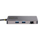 StarTech.com Adaptateur Multiport USB C - Vidéo Double HDMI 4K 60Hz - Hub USB-A 5 Gbps à 2 Ports, 100W Power Delivery Pass-Through, GbE, SD/Micro SD, Station d'Accueil/Mini Dock pour PC Portable, Câble 30cm - 120B-USBC-MULTIPORT