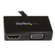 StarTech.com Adaptateur audio / vidéo de voyage - Convertisseur 2-en-1 DisplayPort vers HDMI ou VGA - Noir - DP2HDVGA