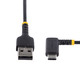 StarTech.com Câble de Charge Rapide USB-A vers USB-C de 30cm, Robuste, Coudé à Droite, Charge et Synchronisation, 3A, USB 2.0, Gaine TPE et Fibre d'Aramide - Cordon de Charge USB - R2ACR-30C-USB-CABLE