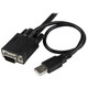 StarTech.com Switch KVM USB VGA à 2 ports - Commutateur KVM alimenté par USB avec câbles et commutateur à distance - SV211USB