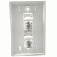 C2G Dual Cat5E RJ45 Configured Wall Plate - White Blanc - 27416