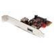 StarTech.com Carte Contrôleur PCI Express vers 2 Ports USB 3.0 avec Support UASP - Carte PCIe - 1 Interne 1 Externe - PEXUSB3S11