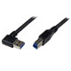 StarTech.com Câble USB 3.0 SuperSpeed A vers B coudé à angle droit 1 m - M/M - Noir - USB3SAB1MRA