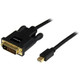 StarTech.com Câble Mini DisplayPort vers DVI de 3m - Adaptateur Mini DP à DVI - Vidéo 1080p - Lien Unique Passif mDP 1.2 vers DVI-D - mDP ou Thunderbolt 1/2 Mac/PC vers Moniteur DVI - MDP2DVIMM10B