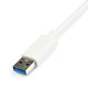 StarTech.com Adaptateur USB 3.0 vers Ethernet Gigabit - Carte Réseau Externe USB vers 1 Port RJ45 - Blanc - USB31000SPTW