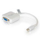 C2G  câble vidéo et adaptateur 0,2 m Mini DisplayPort VGA Blanc - 54316
