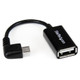 StarTech.com Câble adaptateur Micro USB à angle droit vers USB Host OTG de 12cm - Mâle / Femelle - UUSBOTGRA