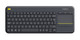 Logitech K400 Plus Tv clavier Universel RF sans fil QWERTY US International Noir - 920-007119