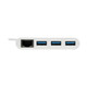Tripp Lite  station d'accueil USB 3.2 Gen 1 (3.1 Gen 1) Type-C Blanc - U460-003-3AG