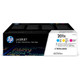 HP 201X LaserJet, lot de 3 cartouches de toner grande capacité authentiques, cyan/magenta/jaune - CF253XM