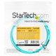 StarTech.com Câble Fibre Optique Multimode de 3m LC/UPC à LC/UPC OM4, Fibre Zipcord 50/125µm LOMMF/VCSEL, Réseaux 100G, Faible Perte d'Insertion, Cordon de Raccordement Fibre LSZH - 450FBLCLC3