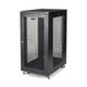 StarTech.com Armoire Rack Serveur 24U à 4 Montants, Armoire Verrouillable 19" pour Ordinateur/AV/Équipement IT, Rack Réseau pour Bureau/Domicile avec Roulettes et Rails de Montage Ajustables - RK2433BKM